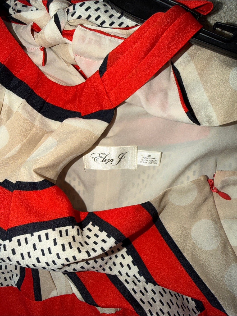 Eliza J Scarf Print Crêpe de Chine Fit & Flare Maxi Dress size 10 - Picture 11 of 15